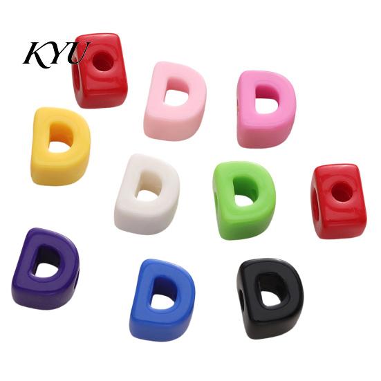 Craft Beads Set 10Pcs DIY Acrylic Bubble Letter Beads, Colorful Large Alphabet for Jewelry Making Crafts Making, Spacer Keychain Bag Charm Custom Word