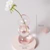 Růžový skleněný svícen na kónické svíčky Svícen Svatební stolní dekorace Skandinávská domácí dekorace Svatební dekorace