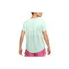 Nike T Shirts Women's Teal Crew Neck Moderate Straight Fit AJ8122-394