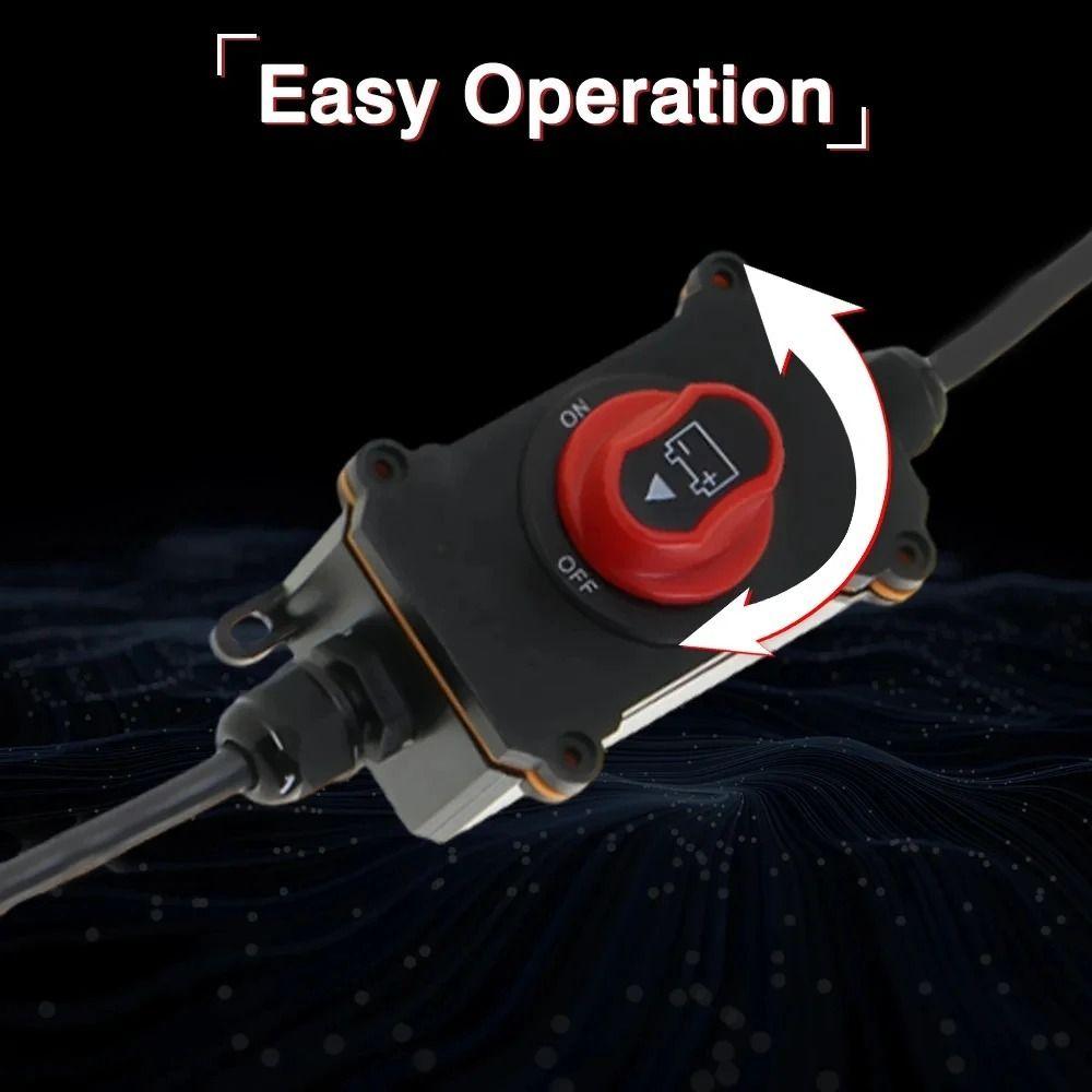 DC 12-24V Battery Cut Off Switch 100A Disconnecter Emergency Cutoff Power Isolator  RV