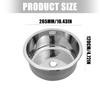 Stainless Steels Round Kitchen Sinks Bathroom Hand Wash Basin Sink Single Bowl Dish Washing Sink Dishwashing Pool