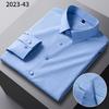 New In Shirt Elastic Plaid Casual Long Sleeve Shirts for Men Slim Fit Formal Shirt Fashion Easy-care Elegants Business Clothes