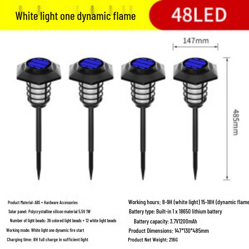 Solar LED Flame Garden Stake Lights