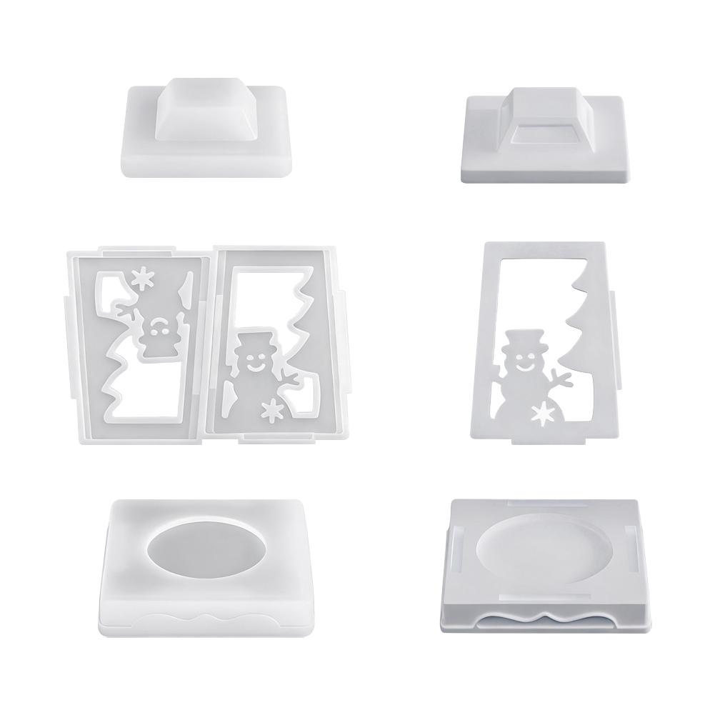 3D Dům Silikonová Forma DIY Vánoční Svíčka Dům Ozdoba Dekor Sádra Epoxidová Pryskyřice Forma na Svíčku Sada pro Výrobu Řemesel