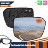 For Honda Civic 2016-2021 1PCS Right Side Mirror Glass Convex Heated Wide Angle With Back Plate Rearview Door Wing Mirror Glass