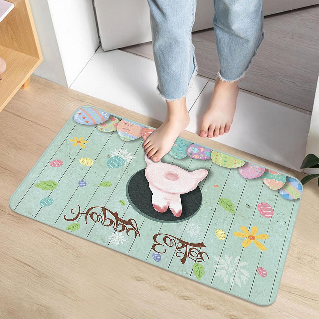 Easter Bunny Printed Carpet Floor Mat Foot Mat Bathroom Non Mat