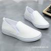 Non-slip and Wear-resistant Waterproof Shoes, White Leather One-pedal Lazy Shoes, Nurse Shoes.