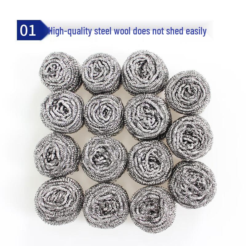 

KUANGYUANXIN Commercial Stainless Steel Scouring Pads, 40-Pack