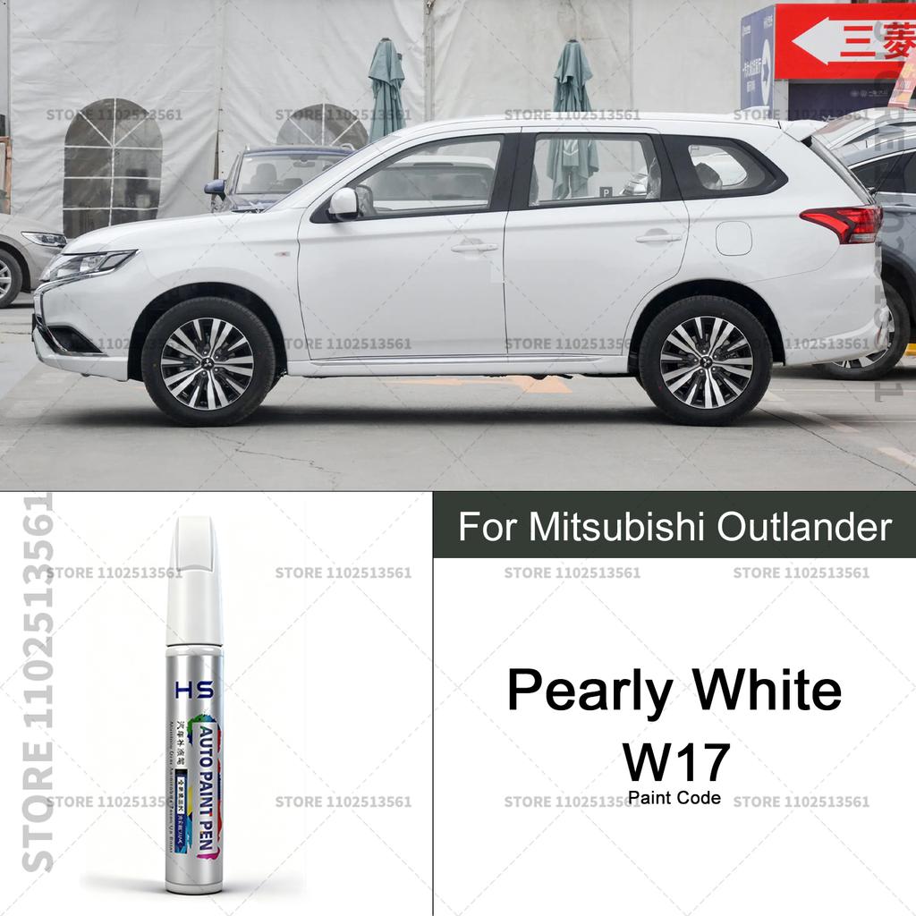Car Paint Repair Pen For Mitsubishi Outlander Touch Up Scratch Remover DIY Auto Accessories White W17 W85 Black Sepia Red Gray