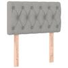 VidaXL Headboard Bedroom Furniture Bed Accessory Single Bed Headboard Interior Light Grey 80x7x78/88 346298