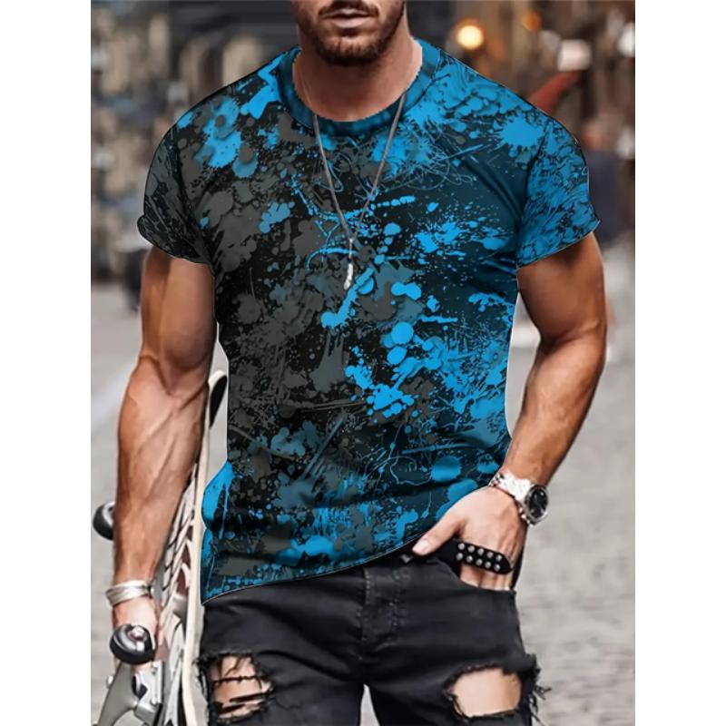 Fashion Hot Selling Classic Retro Creativity Men T-shirt Summer New Trend Casual 3D Printed Round Neck Short Sleeve Tees Tops