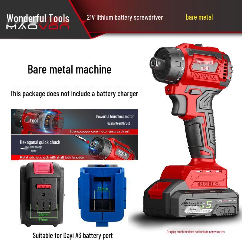 Wonderful Rechargeable Brushless Lithium Electric Impact Screwdriver Drill