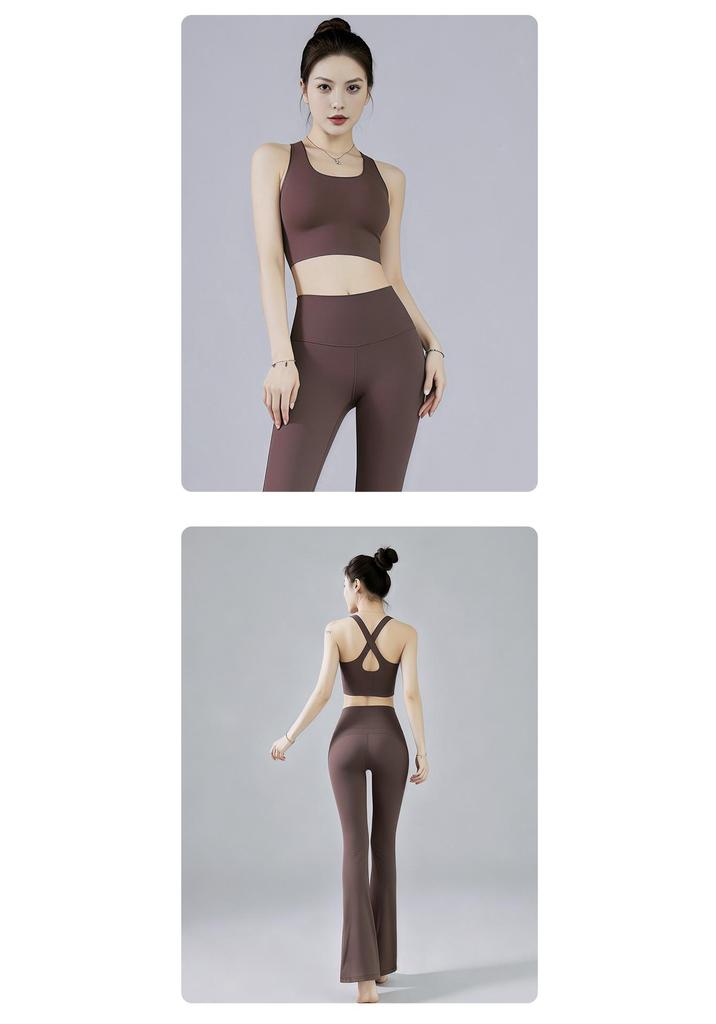 Women's Summer Yoga Tank Top with Chest Pads - Professional, High-End, Long Sleeveless Pilates Fitness Set