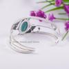 Turquoise Cuff Bracelet, Arizona Turquoise Cuff Bangle, Designer Leaf Bracelet, 925 Sterling Silver Bracelet, Engagement Bracelet