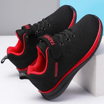 Calçados infantis tênis esportivos respiráveis ​​para meninos malha respirável sapatos casuais para meninas