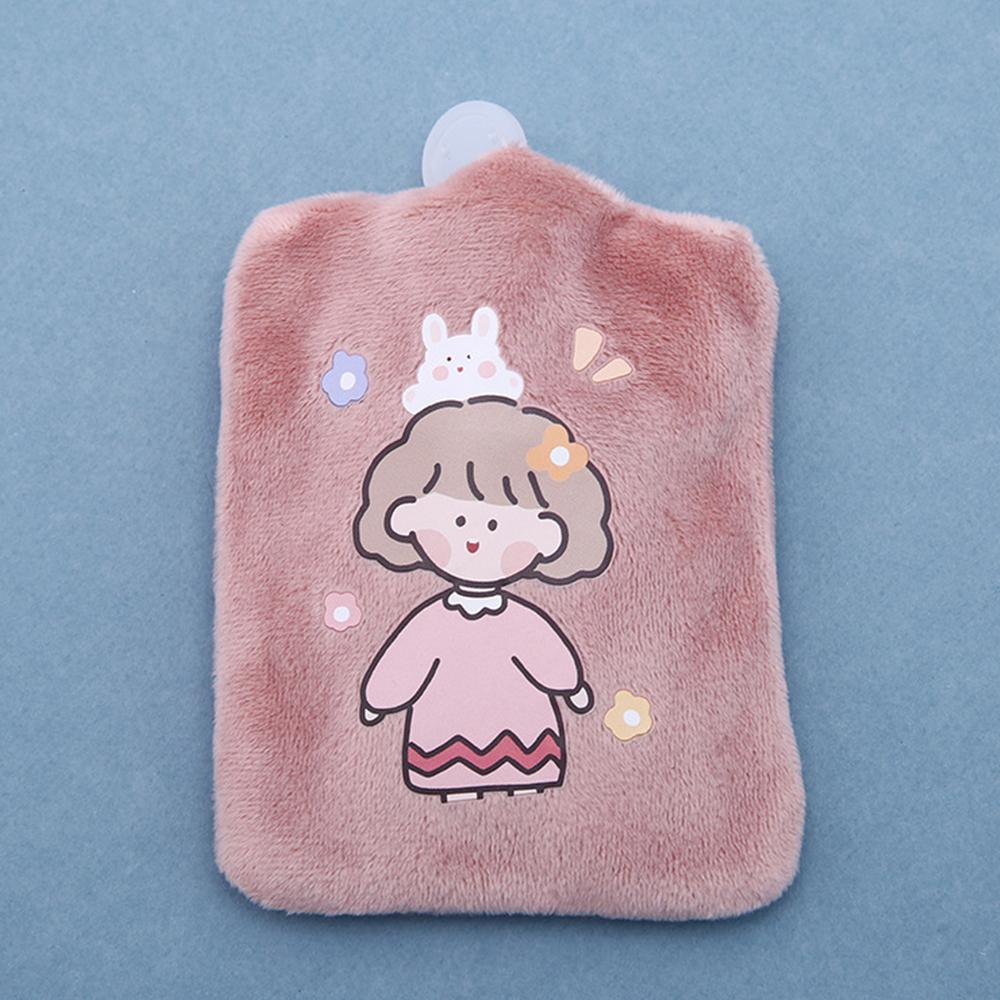 

Мини 250 мл Принтованная Тонкий Вельвет Грелка Плюшевый Мультяшный Медведь Кот Кролик Животный Узор Грелка для Горячей Воды Руки Ноги Зима Тепло