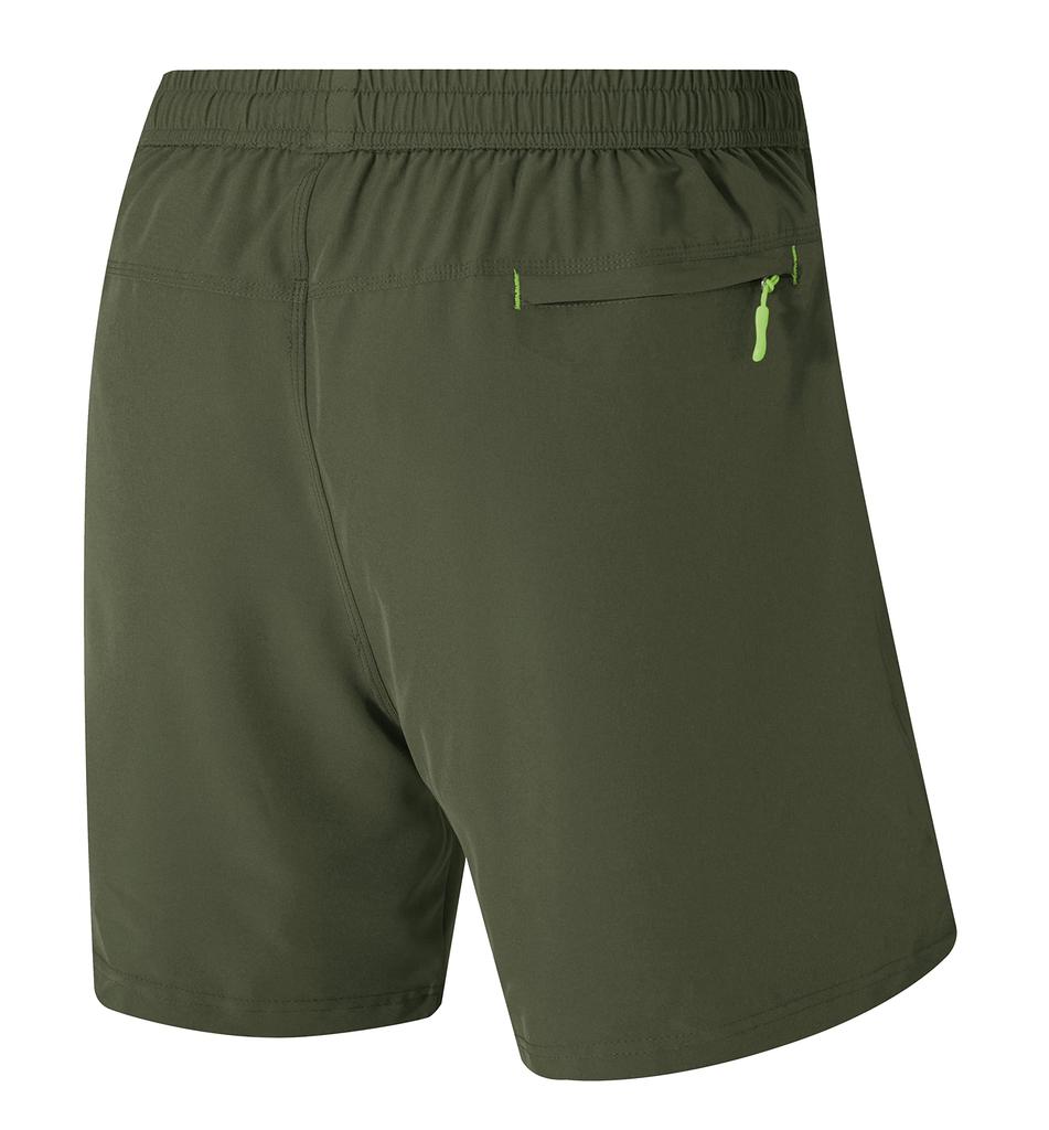 Outdoor Shorts with Zipper 01 Size XL Men's Shorts, Sweat-Wicking, Quick-Drying, Sports/Running Pockets, Green,