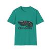 Unisex Softstyle T-Shirt Goofy Crocodile Chalk Doodle Funny Cartoon Creature