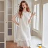 Bailuyu 2026 Summer Hollow Wave Lace Bow Short Sleeve Women's Dress