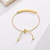 Free Engraving Name Date Bracelet for Women,Hammer Round Chain Bracelet, Stainless Steel Waterproof Jewelry Gift