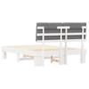Bed Frame with Upholstered Headboard Light Grey 135 x 190 cm
