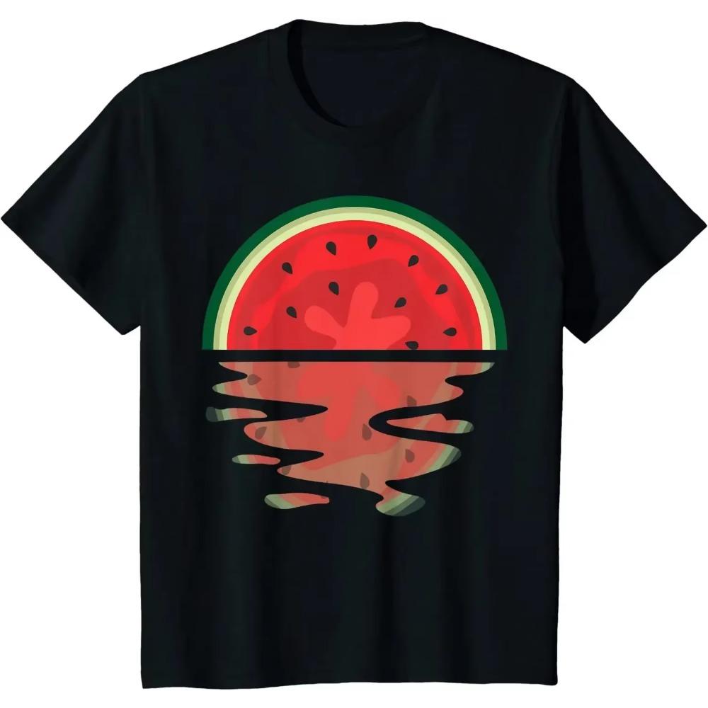 

Милая футболка с арбузом, винтажным закатом и летним настроением XXXXXL