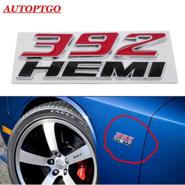 Červeno/Černý Auto 3D Nápis 392 Hemi HEMI392 Znak Odznak Logo