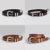 Genuine Leather Business Waist Belt For Women With Round Buckle For Office Attire