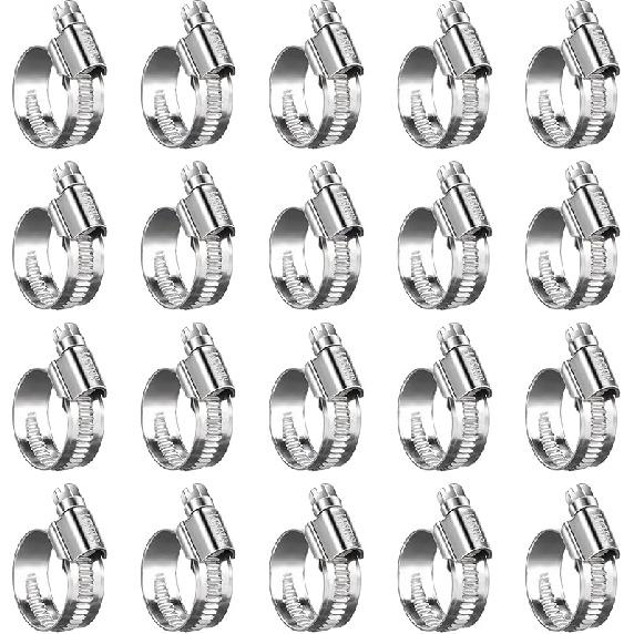 Heavy Duty Hose Clamp Assortment Kit 5/16-2 3/4"(8-70Mm),SAE Standard, All 5/16"HEX, 304 Stainless Steel Hose Clamps For Fuel Line,Automotive,Garden