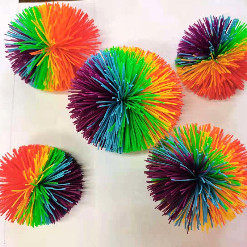 Funny Stretchy Rubber Wire Juggling Ball Colorful Anti-Stress Sensory Toy Creative Novelty Fidget Toy For Kids Children Gift