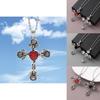 Gothic Heart Cross Pendant Necklace With Alloy Dark Theme For Men And Women