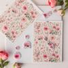 Flower Plant Butterfly Painted Pattern Polymer Clay Watercolor Transfer Paper Earring Jewelry Pottery DIY Water-soluble Stickers