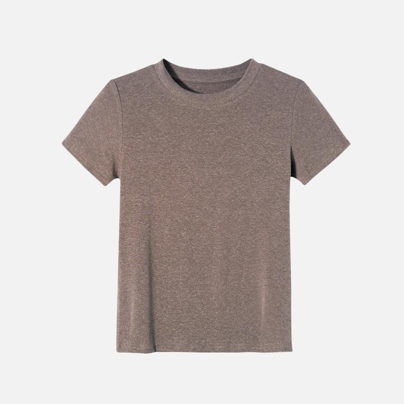 Women's New Summer Thin Elastic Solid Color Leisured Lycel Tencel Blouse