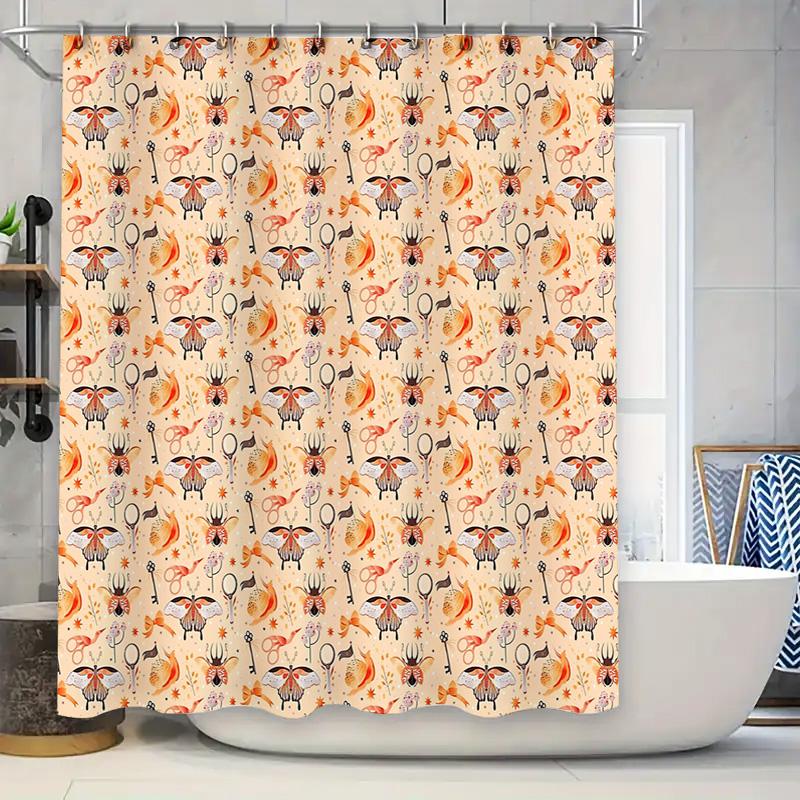 

Bathroom Shower Curtain Floral Vintage Botanical Farmhouse Rustic Home Decor Washable Waterproof Fabric W60H190(CM)-1 Pcs