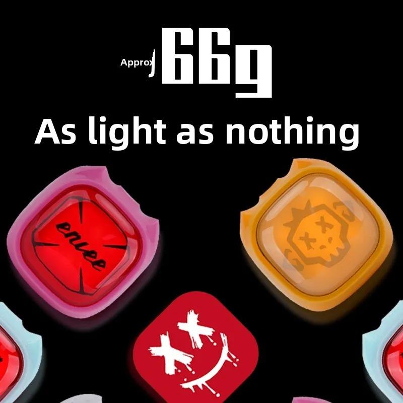 Long Range Bicycle Sensor Taillights with Creative Warning Patterns Night Riding High Visibility Safety Light Personalized