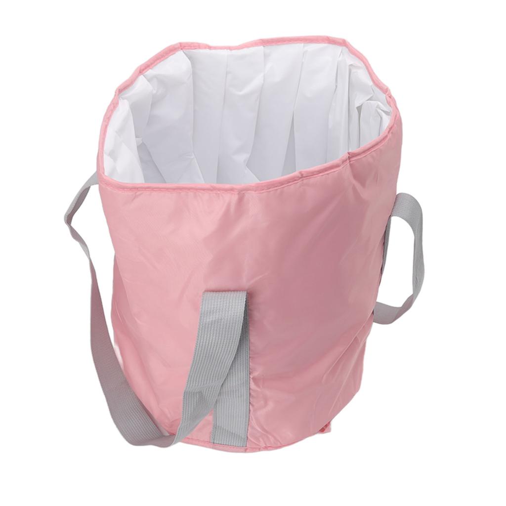 Foldable Foot Tub Polyester Double Layer Collapsible Camping Bucket with Storage Bag for Outdoor