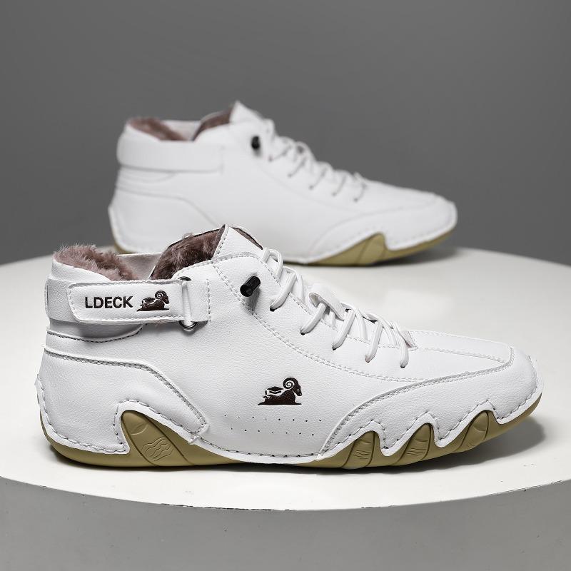 Winter Velvet Martin Boots Large Size Octopus Men's Thermal Cotton Shoes High Top Men's Sports and Leisure Shoes Comfortable