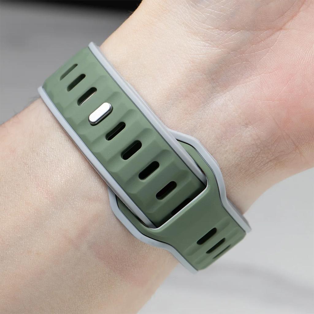 Adjustable Sport Band For Samsung Galaxy Watch Fit 3 Two Tone Silicone Strap For Galaxy Fit3 Smartwatch Breathable Bracelet