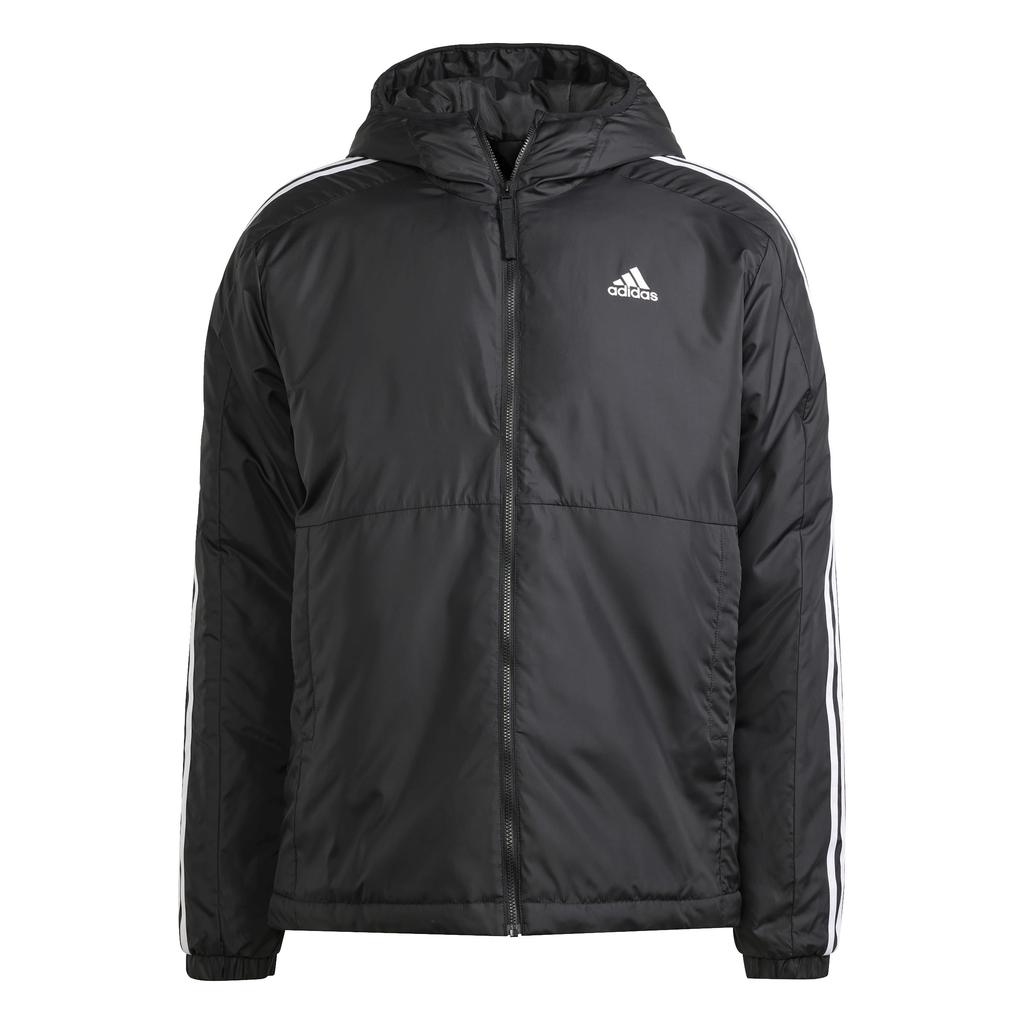 Adidas Essentials Insulated Hooded Jacket KOT34 Black 3-Stripes Men's (IN7194)