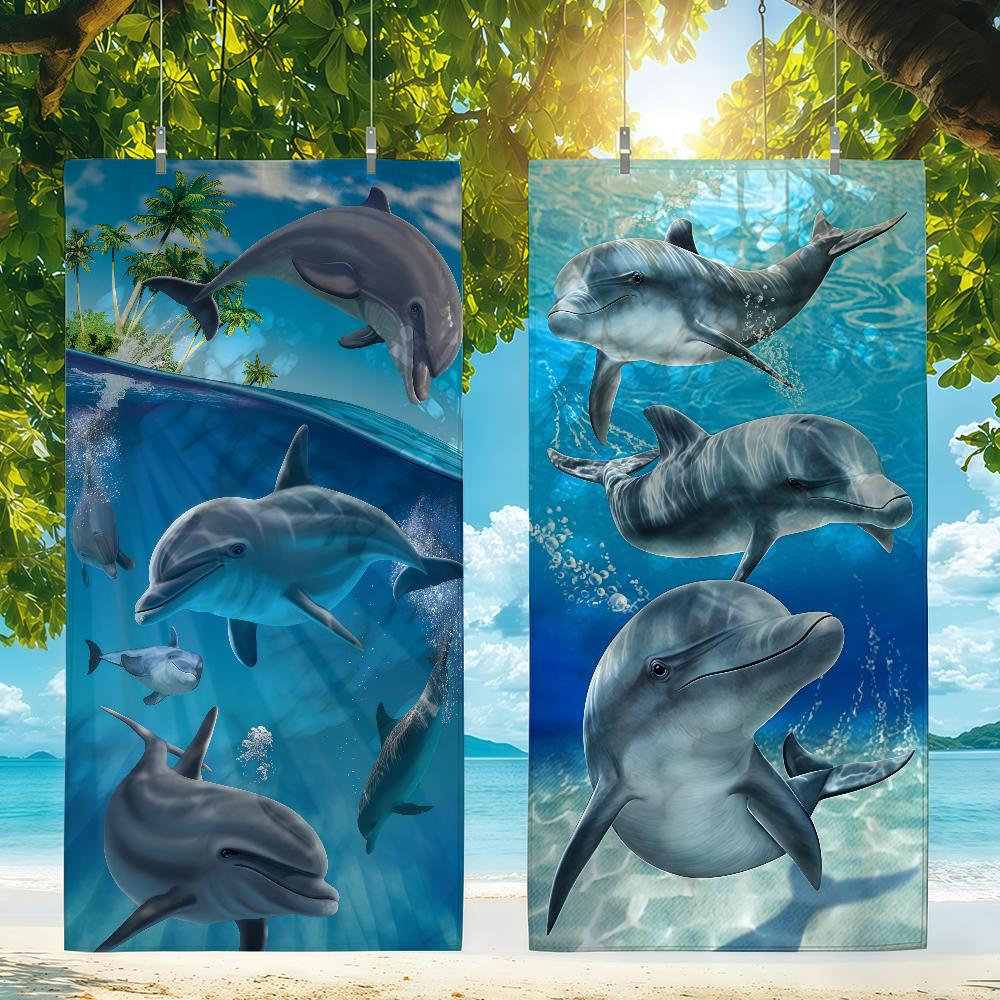 Dolphin Towel Quick Drying Beach Towels Are Suitable For Swimming Pools Camping Yoga And The Gym
