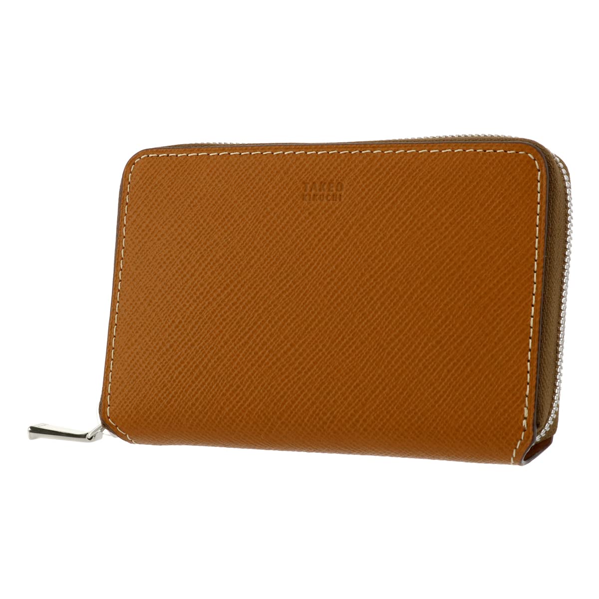 

Bifold Wallet Round Zipper Genuine Leather Panama 729625 Cowhide Leather Camel [Takeo Kikuchi] Men s [04]