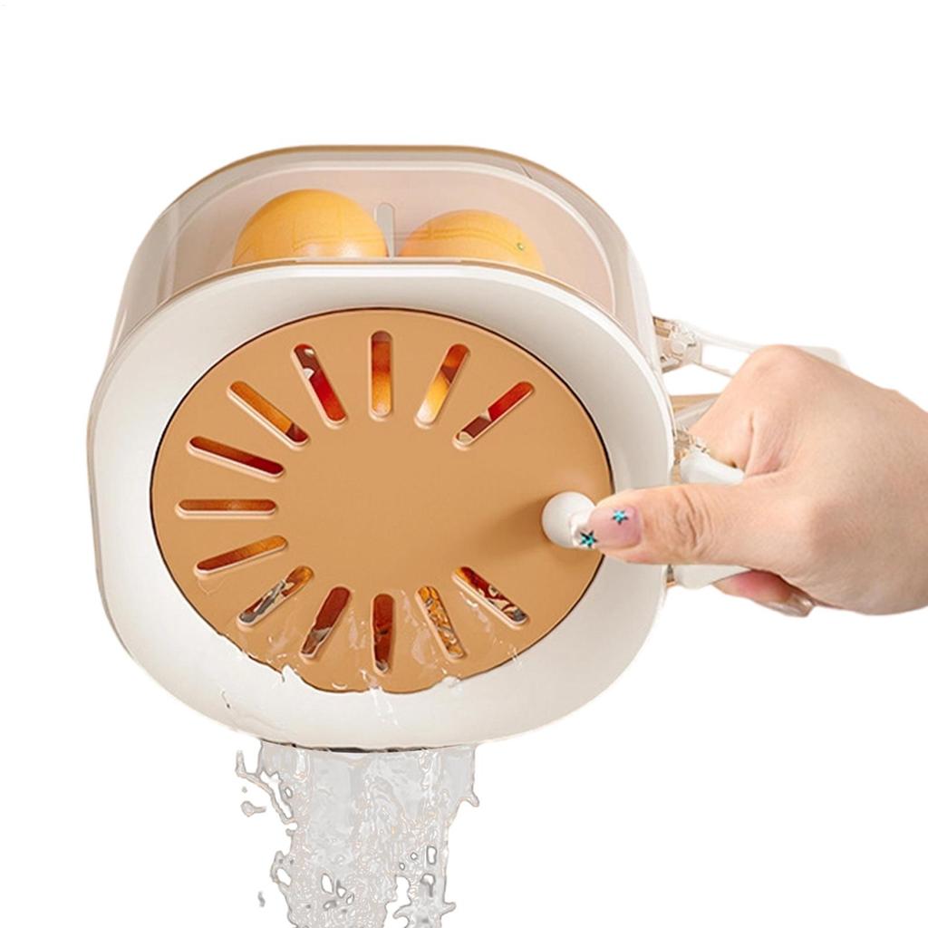 Fruit Washing Bowl Drain Basket Fruit Drainer Container with Foldable Handle Food Strainer Thickened Fruit Plate  Strainer Bowl