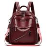 This Is A Versatile Female Leather Backpack for Summer, A Fashionable Korean-style Soft Leather Travel Bag for Student Moms