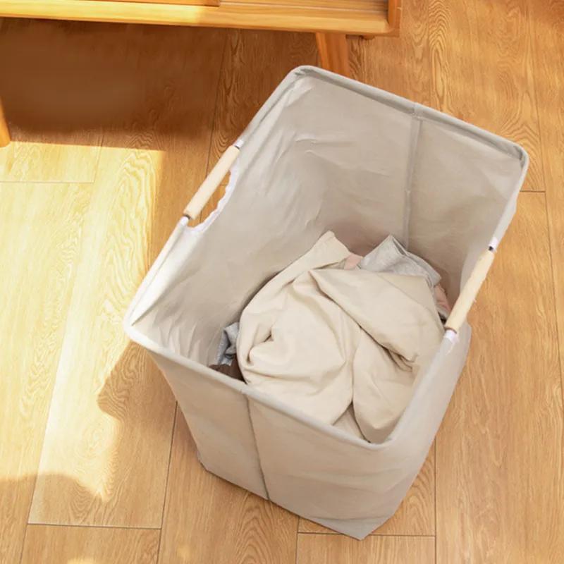Household Large Dirty Clothes Basket Portable Foldable Fabric Waterproof Dirty Clothes Storage Basket Bathroom Laundry Basket YLE364