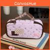 Cute Heartshaped Pencil Case For Girls With Large Capacity And Polyester Material For Students