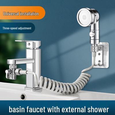 Universal Rotating Bathroom Faucet Extension Aerator - Anti-Splash Head for Washing and Hair Rinsing