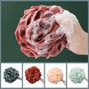 Rose Shaped Shower Ball Mesh Rose Bath Ball Hangable   Exfoliating