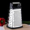4 Sides Box Grater Cheese Grater with Container, Stainless Steel Multipurpose Handheld Slicer for Vegetable Cutter Kitchen Parts