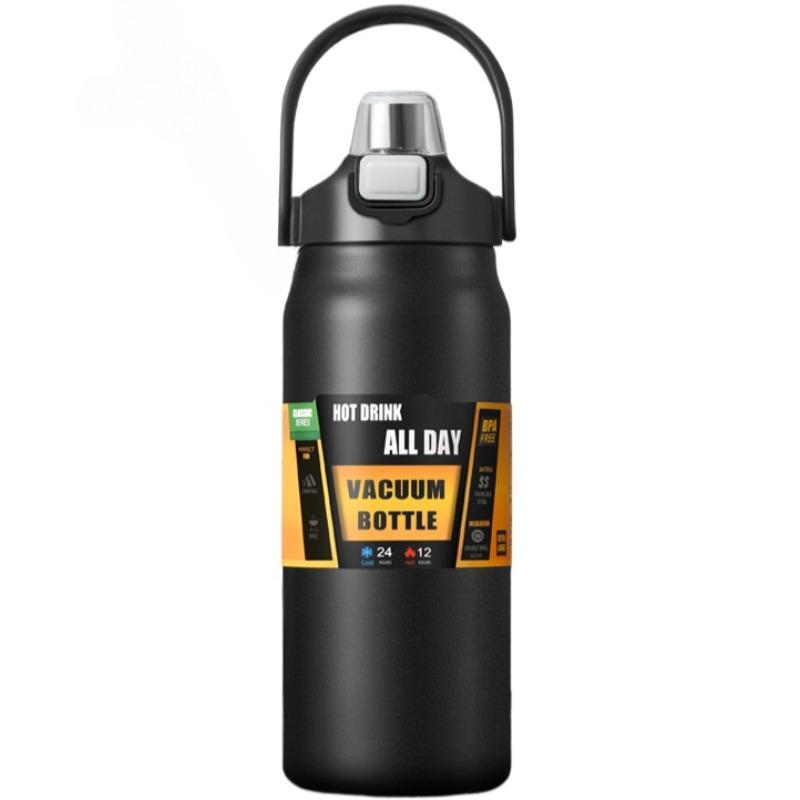 800/1000/1200/1500ML 304 Stainless Steel Thermos with Straw Thermal Mug Cup Sports Vacuum Flasks Cold and Hot Water Bottle 1500ml