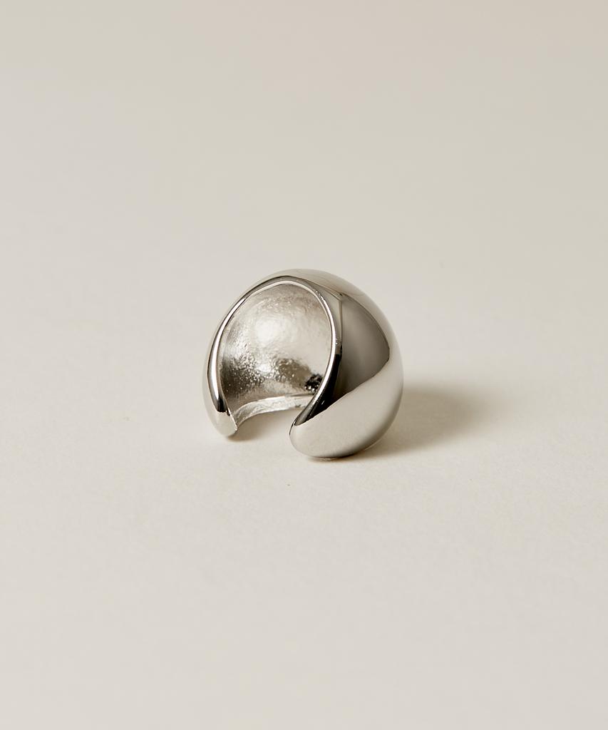 Novice Tokyo Bold Ring Ear Cuff Clip-On Unisex Volume Ear Cuff / Silver